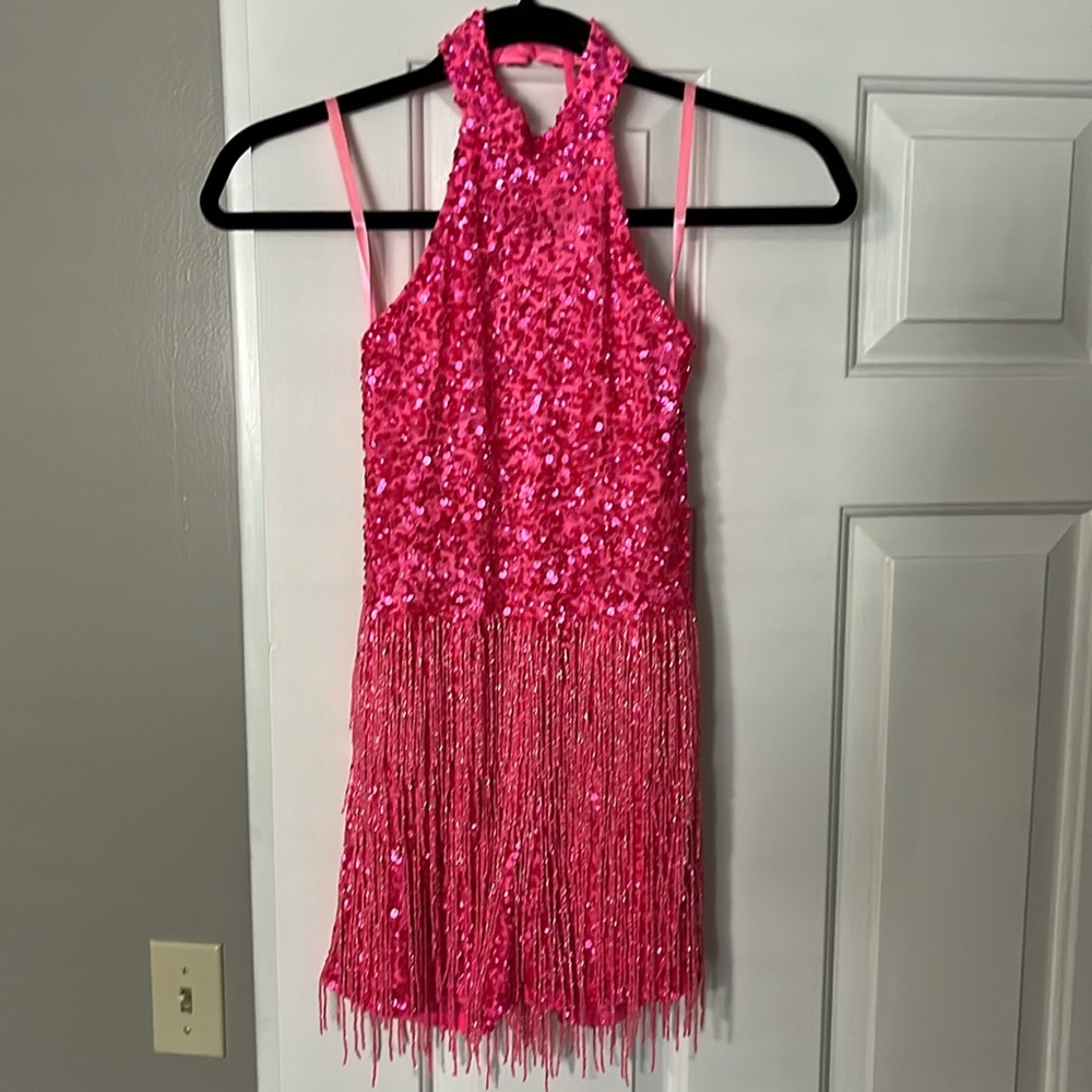 Ashley LAUREN pink high neck romper